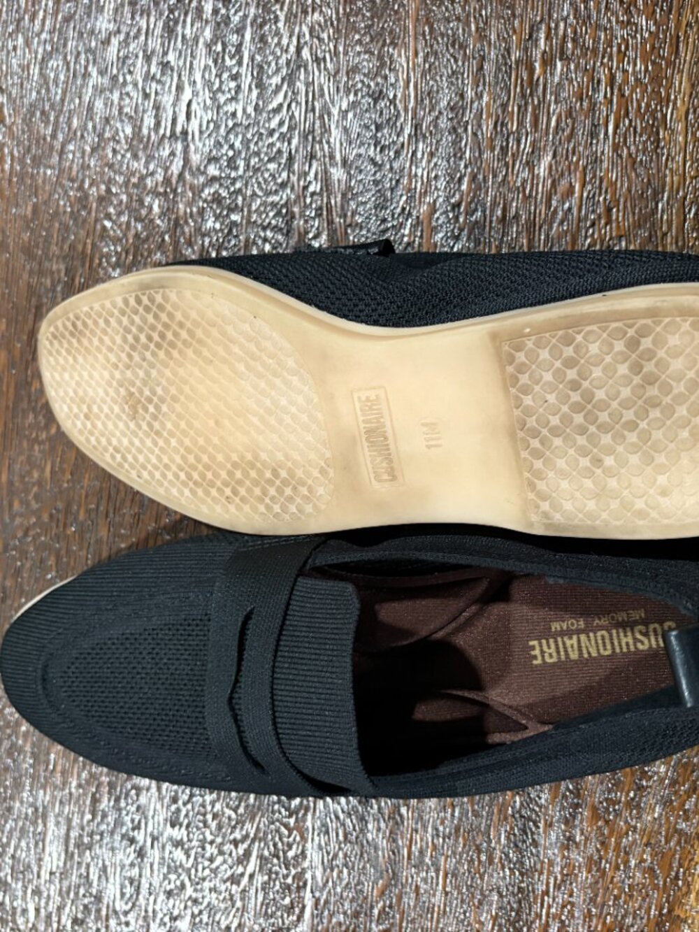 Cushionaire Ladies Loafers Slip On Shoes  sz 11 11M Black EUC - Picture 3 of 3